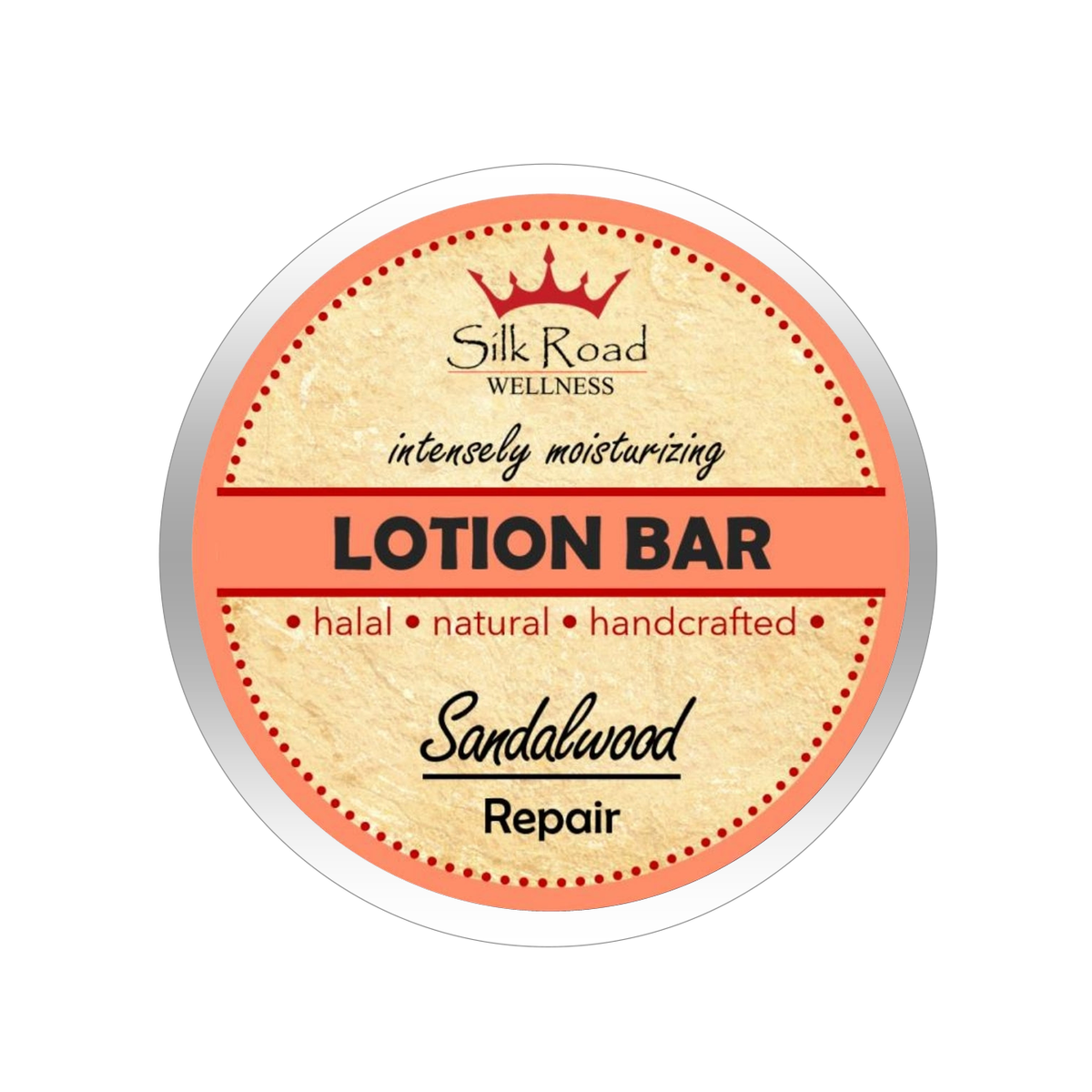 Sandalwood Lotion Bar in its tin
