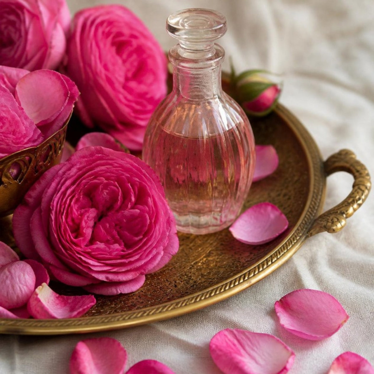 Damask roses and rosewater
