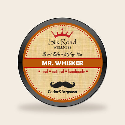 Mr. Whisker Solid Beard Balm – Cedar and Bergamot | Halal Skincare | Silk Road Wellness